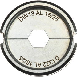 Matryca zaciskowa do aluminiowych końcówek i konektorów DIN13 AL 16/25 do zaciskarki M18 HCCT109/42 Milwaukee 4932459506