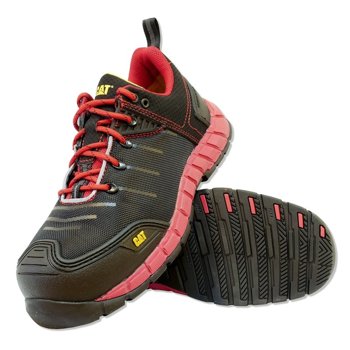 CAT FOOTWEAR buty ochronne BYWAY CT S1P HRO SRC kolor czarno-czerwony